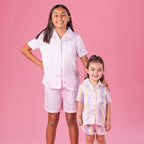 bb&b Sleep Kids Multi Striped Satin Sleepwear Set