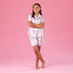 bb&b Sleep Kids Multi Striped Satin Sleepwear Set