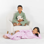 bb&b Kids Pink Stripe Flannelette PJ Set