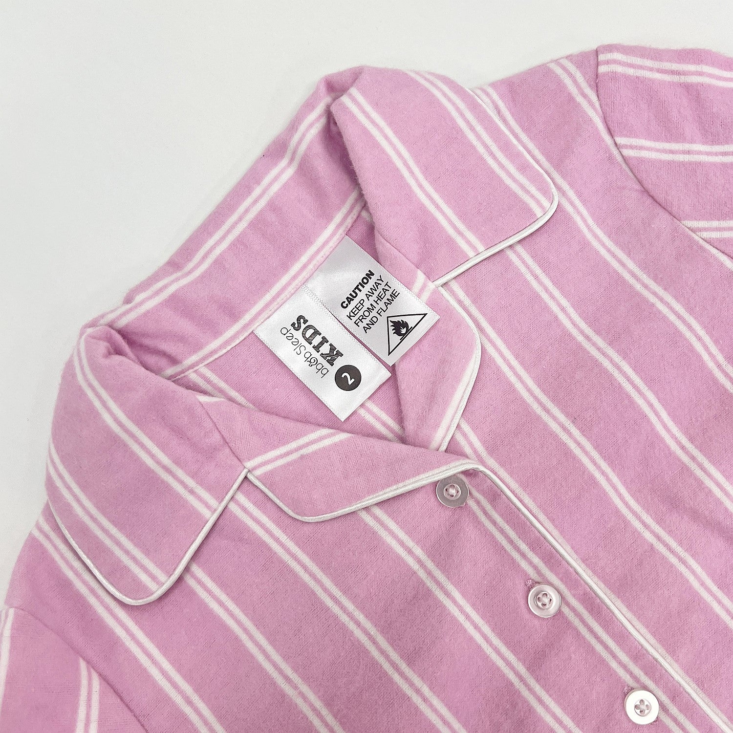 bb&b Kids Pink Stripe Flannelette PJ Set