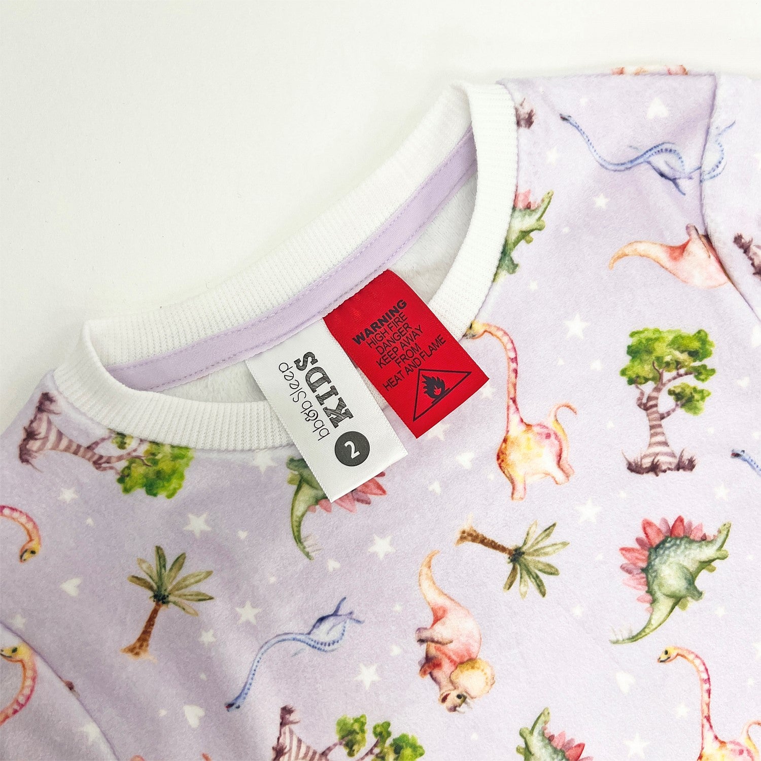 bb&b Kids Lilac Dino Fleece Pj Set
