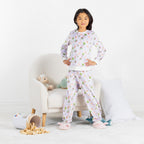 bb&b Kids Lilac Dino Fleece Pj Set