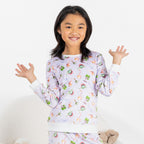 bb&b Kids Lilac Dino Fleece Pj Set