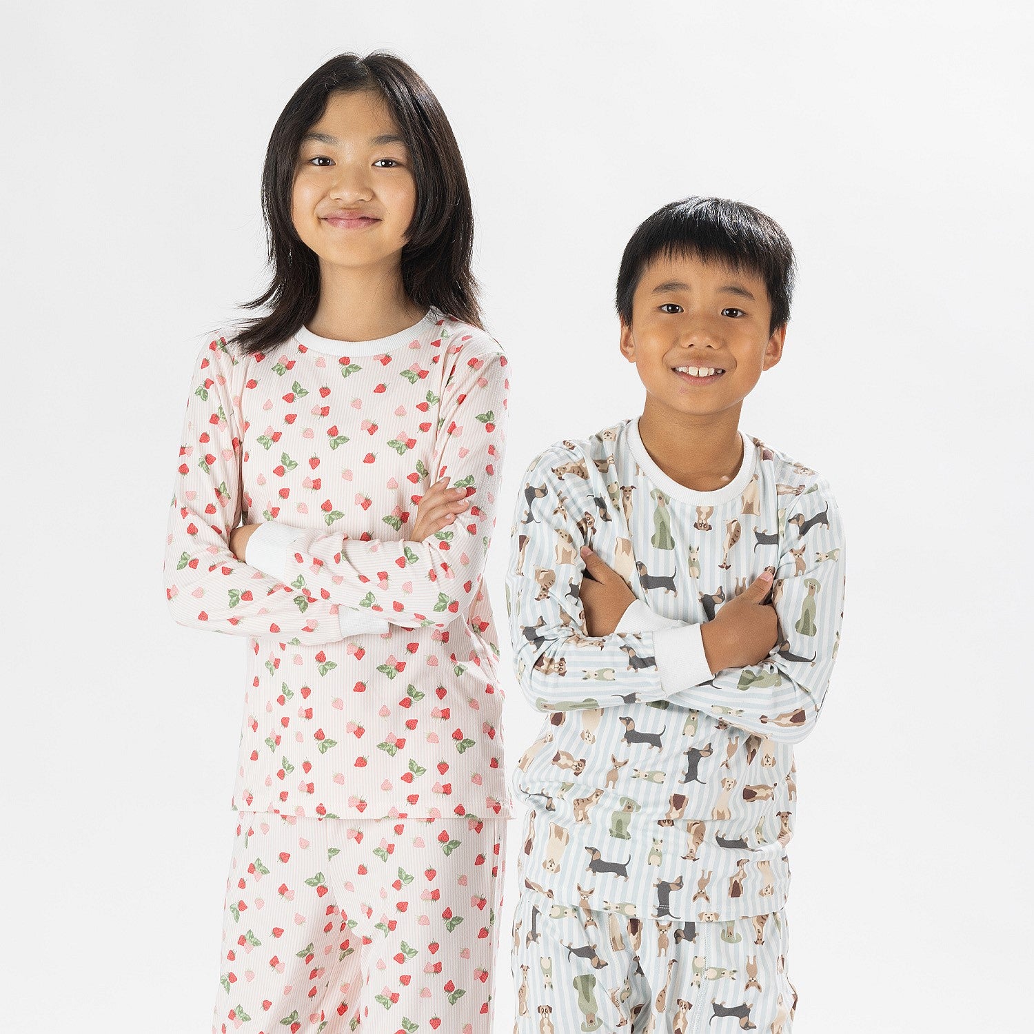 bb&b Sleep Kids Dog Stripe Knit PJ Twosie