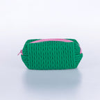 Grace & Gild Savanna Knit Cosmetic Bag Small Green