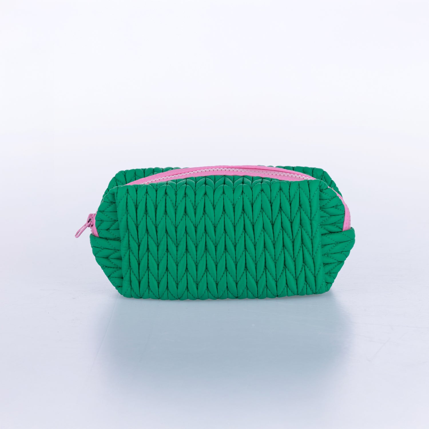 Grace & Gild Savanna Knit Cosmetic Bag Small Green
