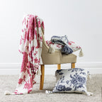 Gracious Living Haven Blue Floral Throw