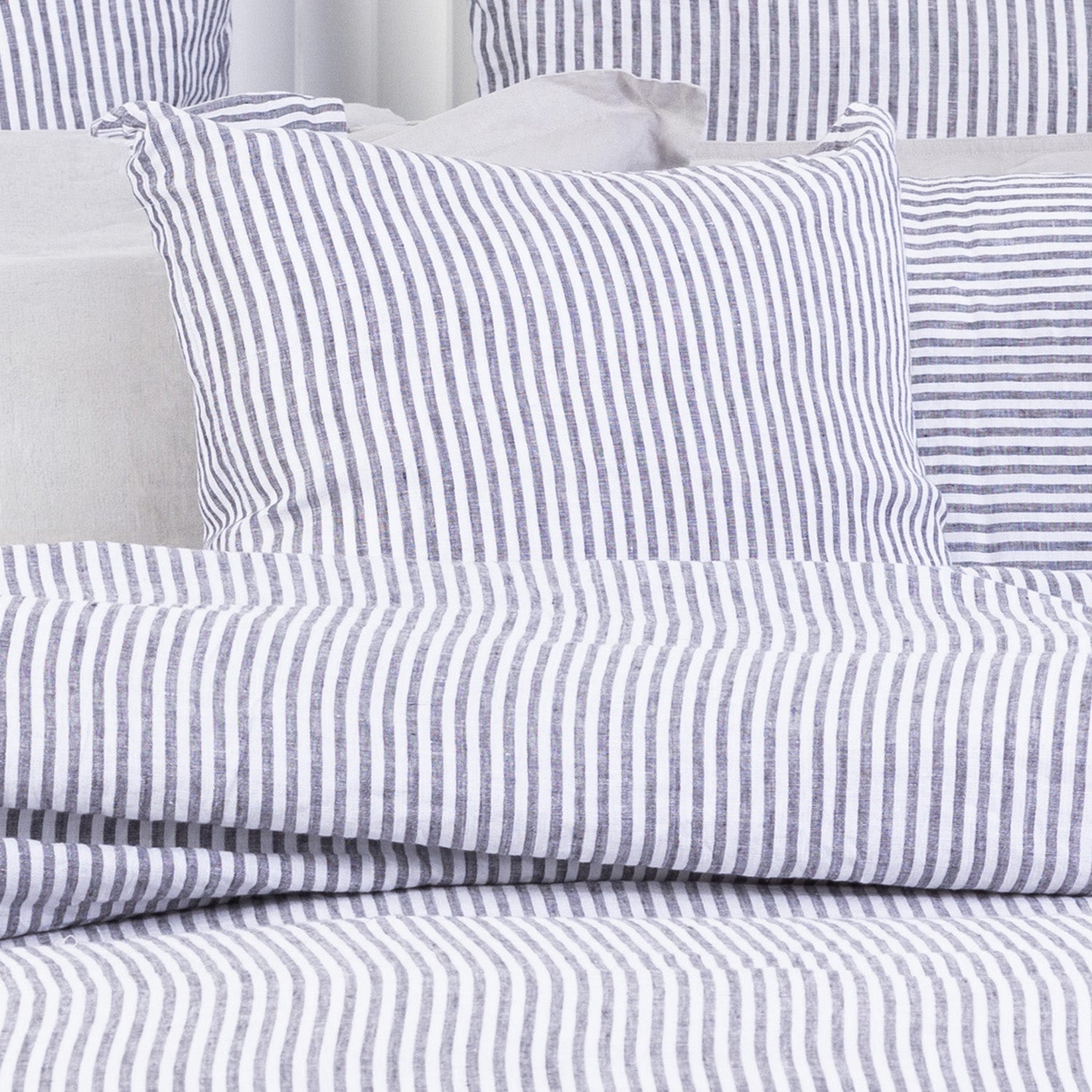 Ecoanthology 100% Linen Stripe Cushion
