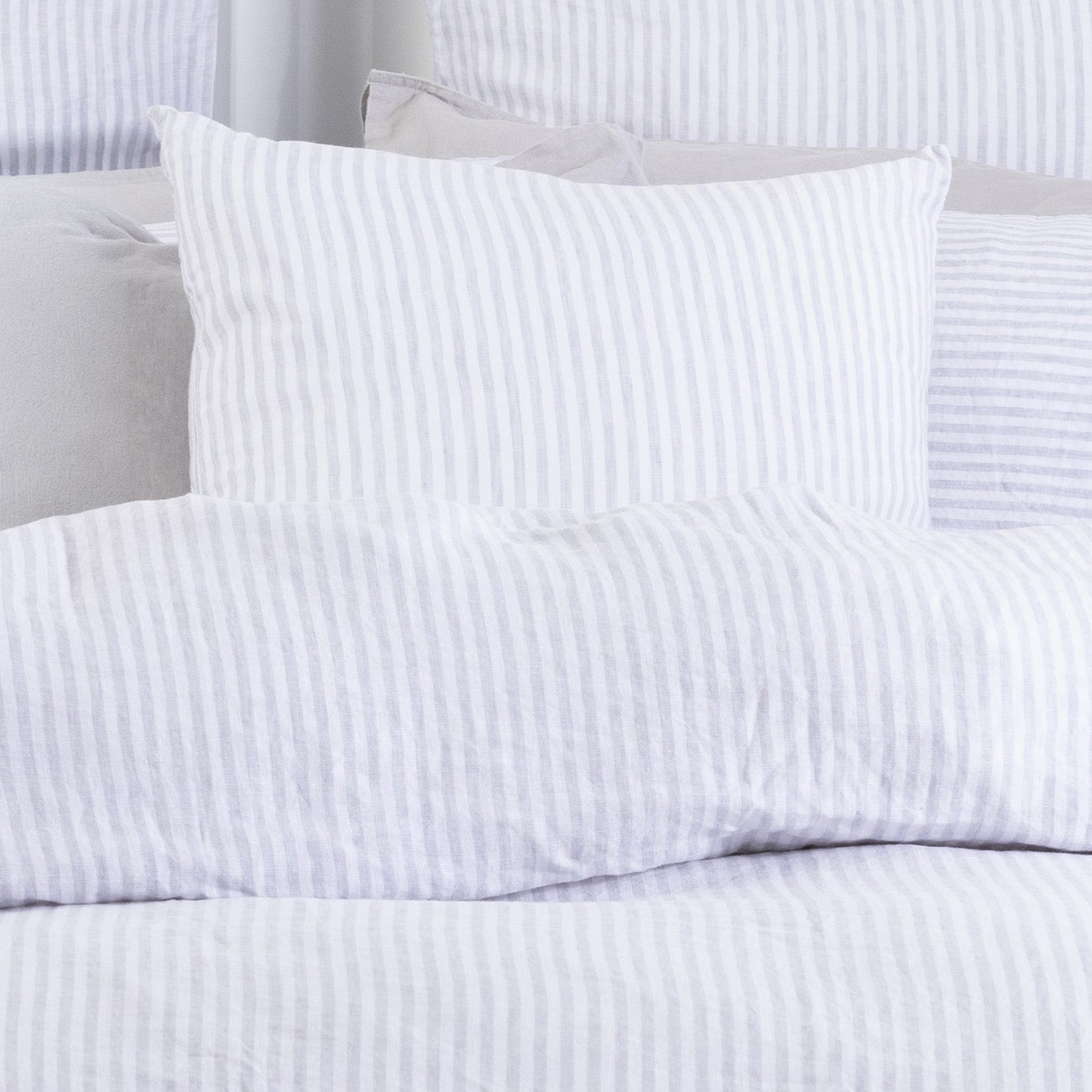Ecoanthology 100% Linen Stripe Cushion