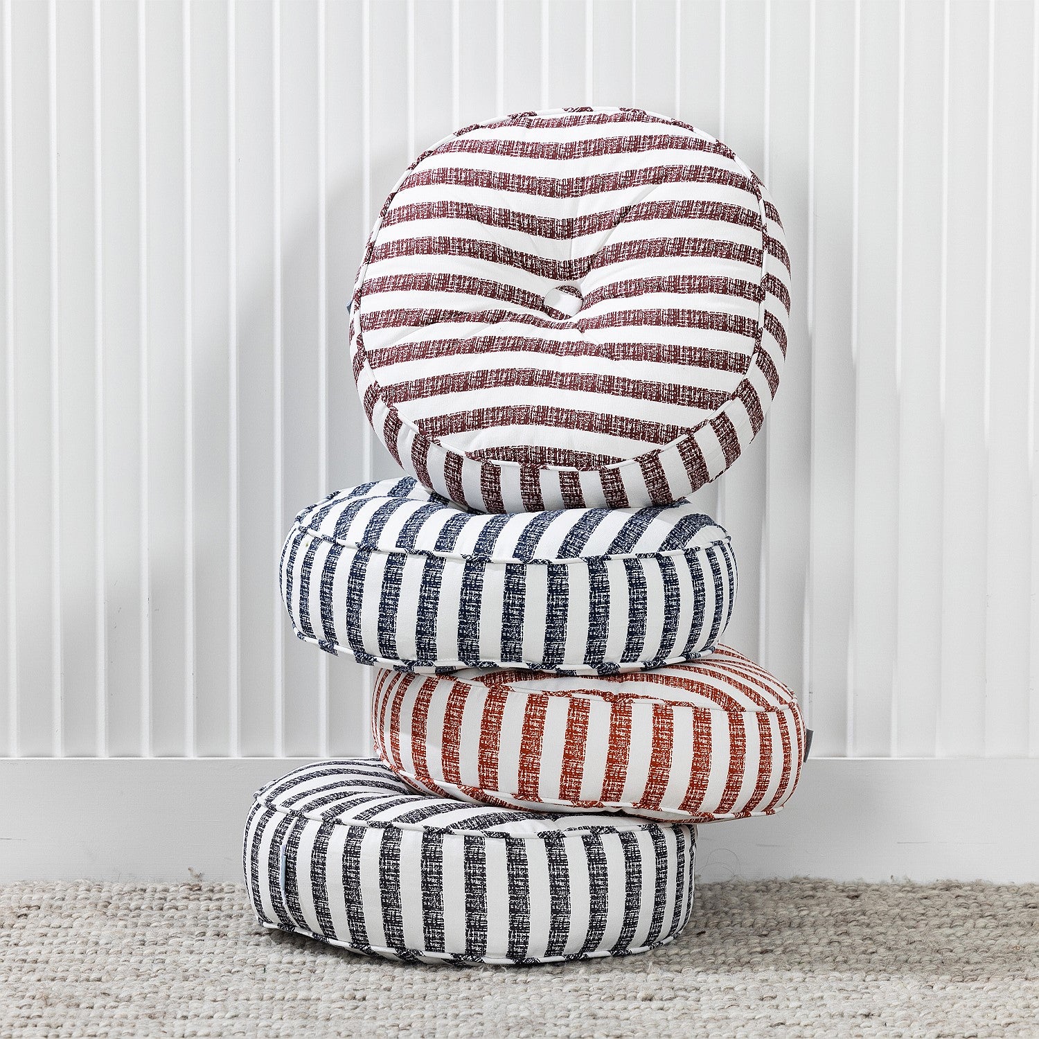 Cove Finn Stripe Round Cushion