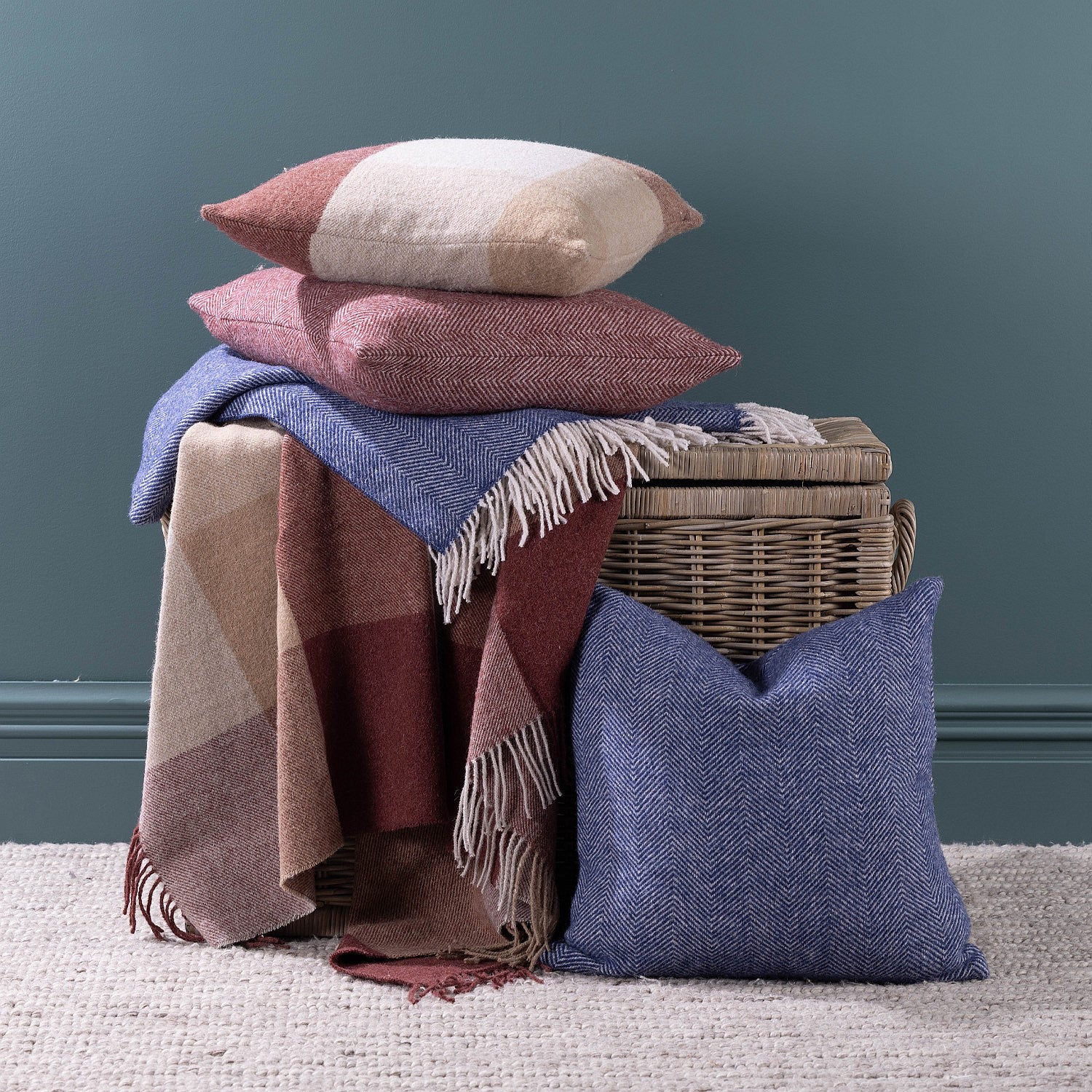 Woolrest 100% Pure New Zealand Wool Herringbone Cushion