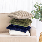 Fieldcrest Sophia Ribbed Faux Fur Cushion