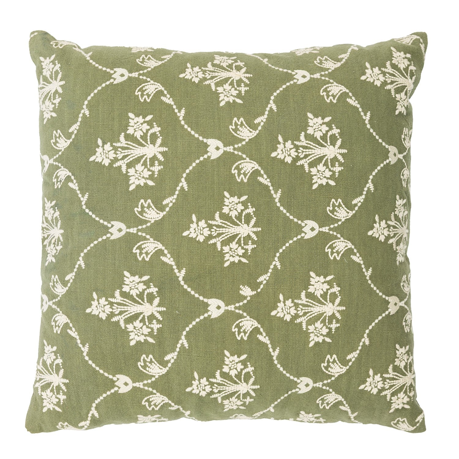 Gracious Living Iris Embroidered Cushion
