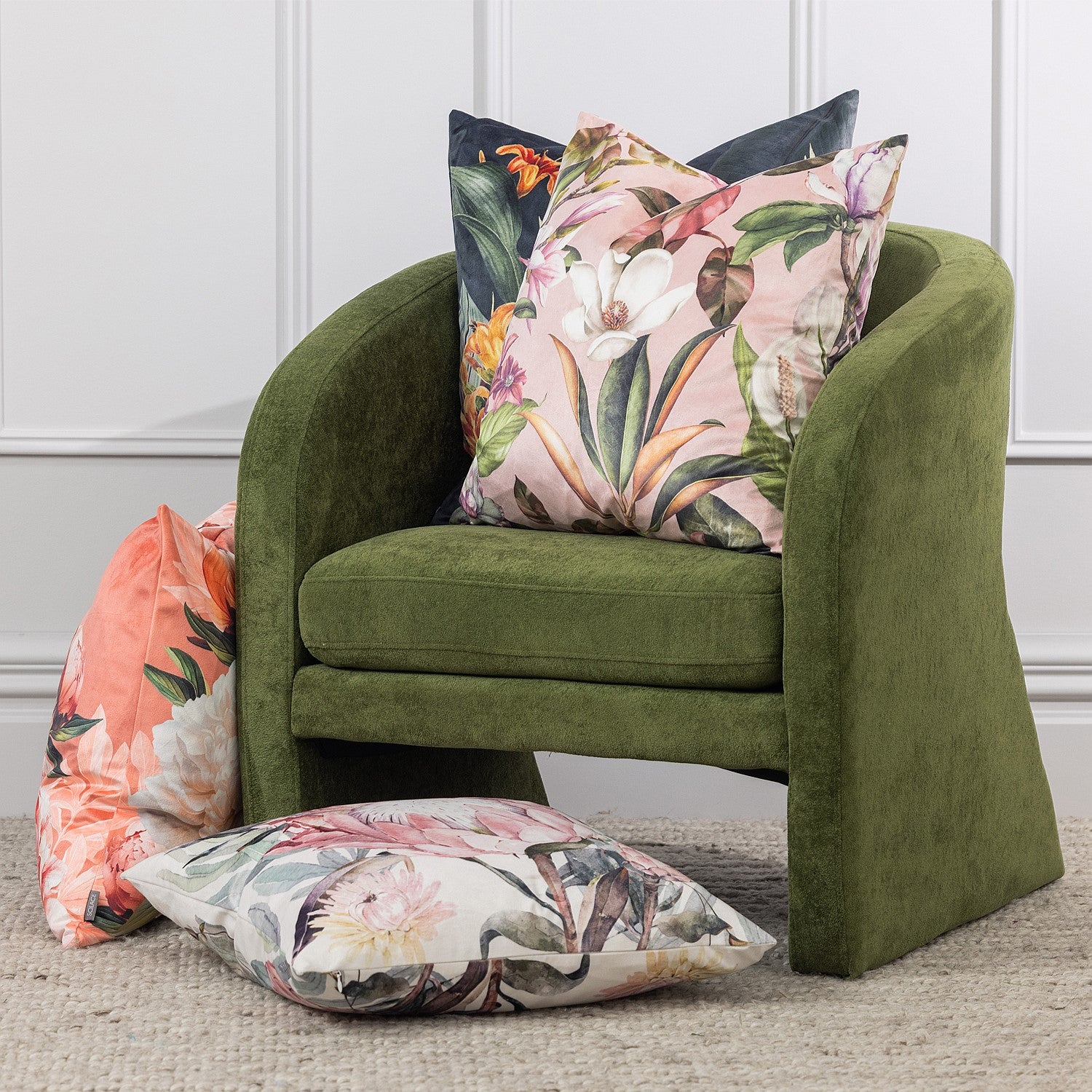 Solace Eloise Velvet Print Cushion