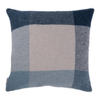 Woolrest New Zealand Wool Check Cushion Blue