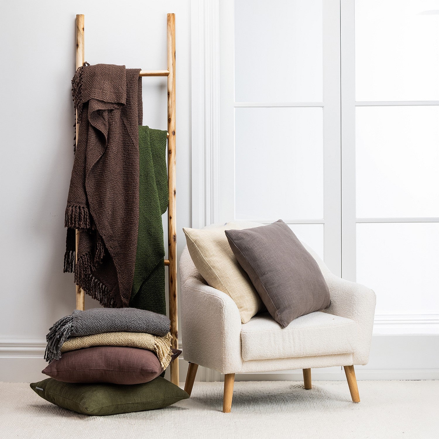 Design Republique Taro Cotton Slub Cushion