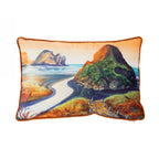 Design Plus Kiwiana Velvet Breakfast Cushion Piha Golden Tones