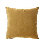 Chartreuse velvet cushion on a white background.