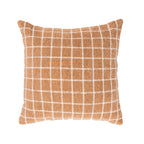 A warm cushion featuring a textured woven finish with a classic white windowpane check pattern adds cosy, timeless style to any living space.