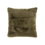 Design Republique Emerson Stripe Faux Fur Olive Cushion