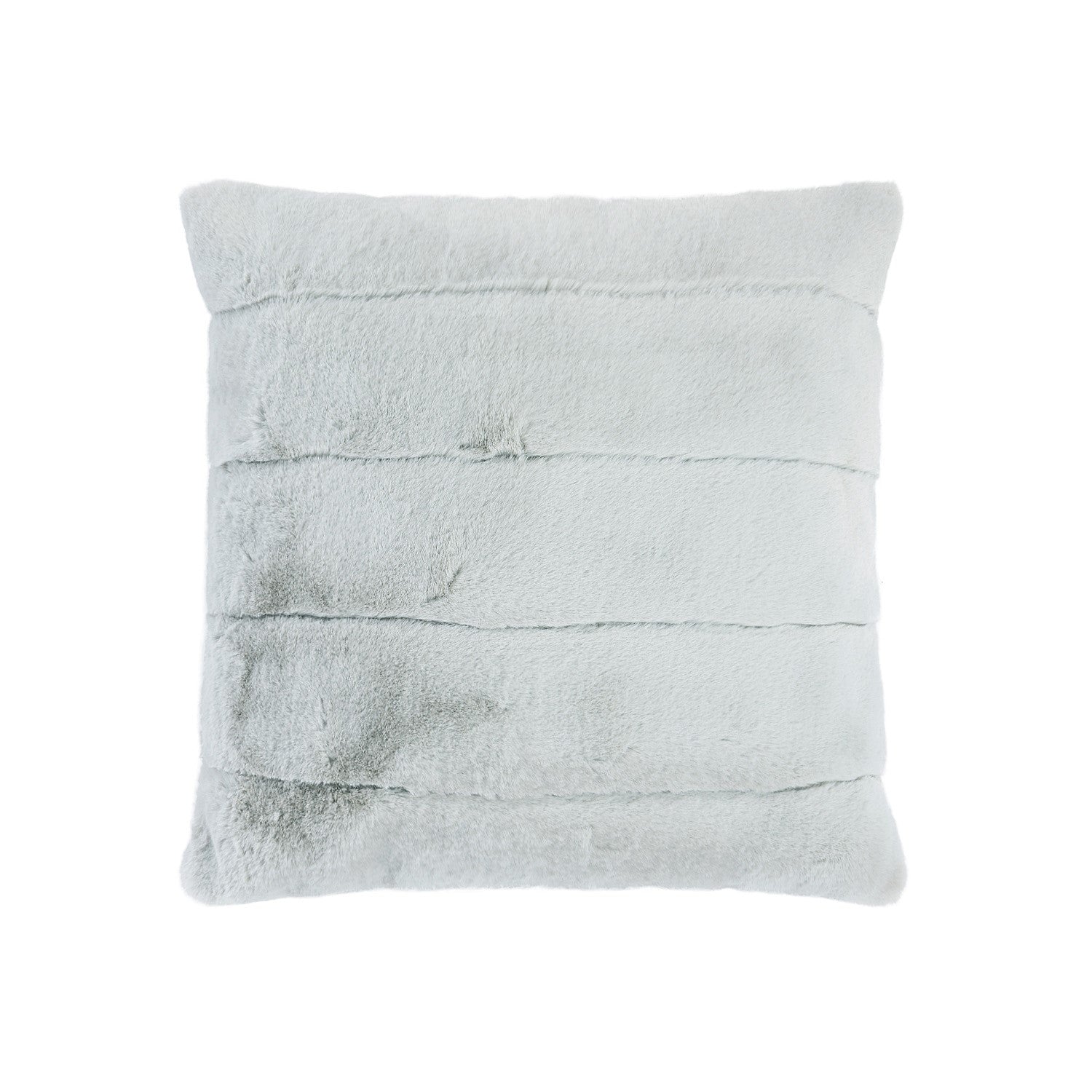Design Republique Emerson Stripe Faux Fur Silver Cushion