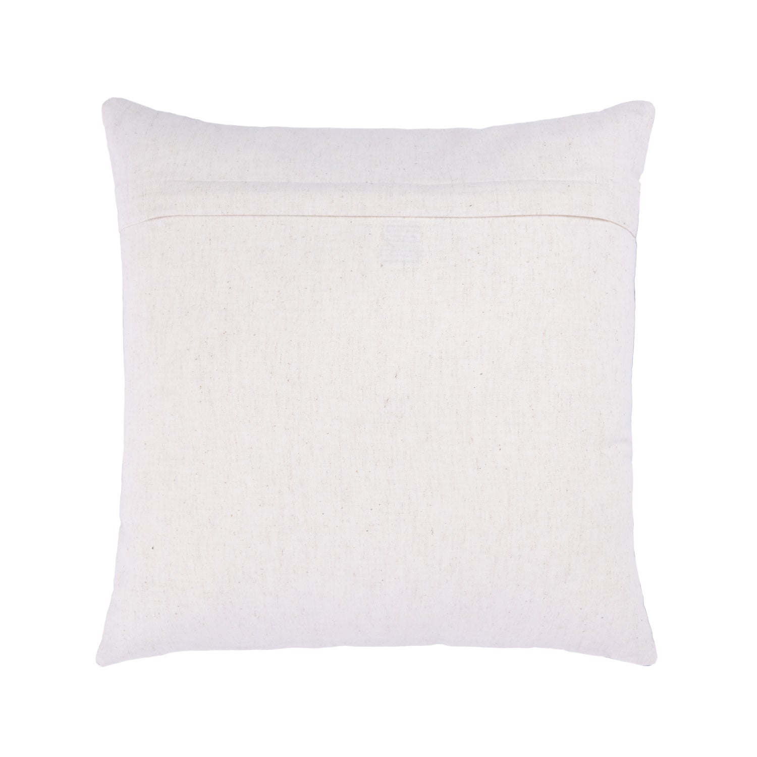A square reverse cushion with a subtle cotton linen texture, shown against a plain white background.
