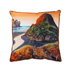 Design Plus Kiwiana Velvet Cushion Piha Gold Tones
