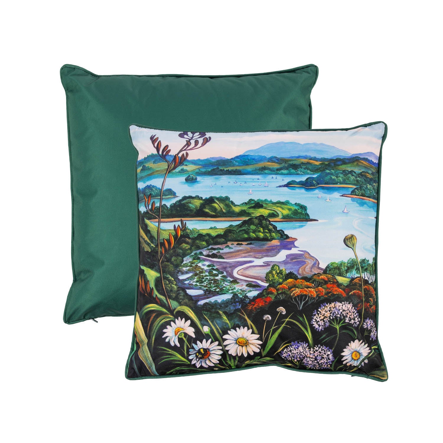 Design Plus Kiwiana Velvet Cushion Mahurangi