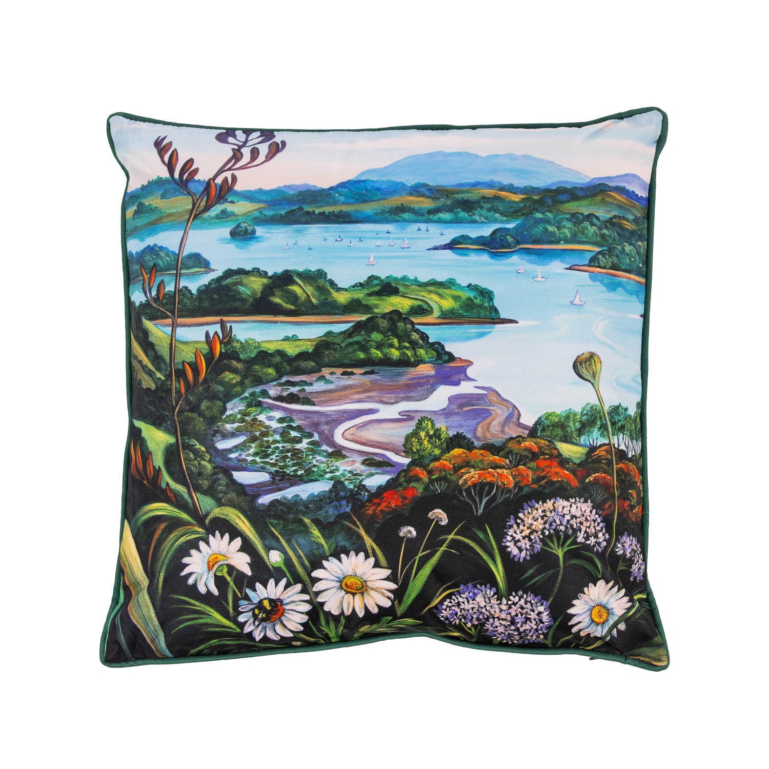 Design Plus Kiwiana Velvet Cushion Mahurangi
