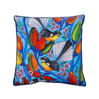 Design Plus Kiwiana Velvet Cushion Piwakawaka