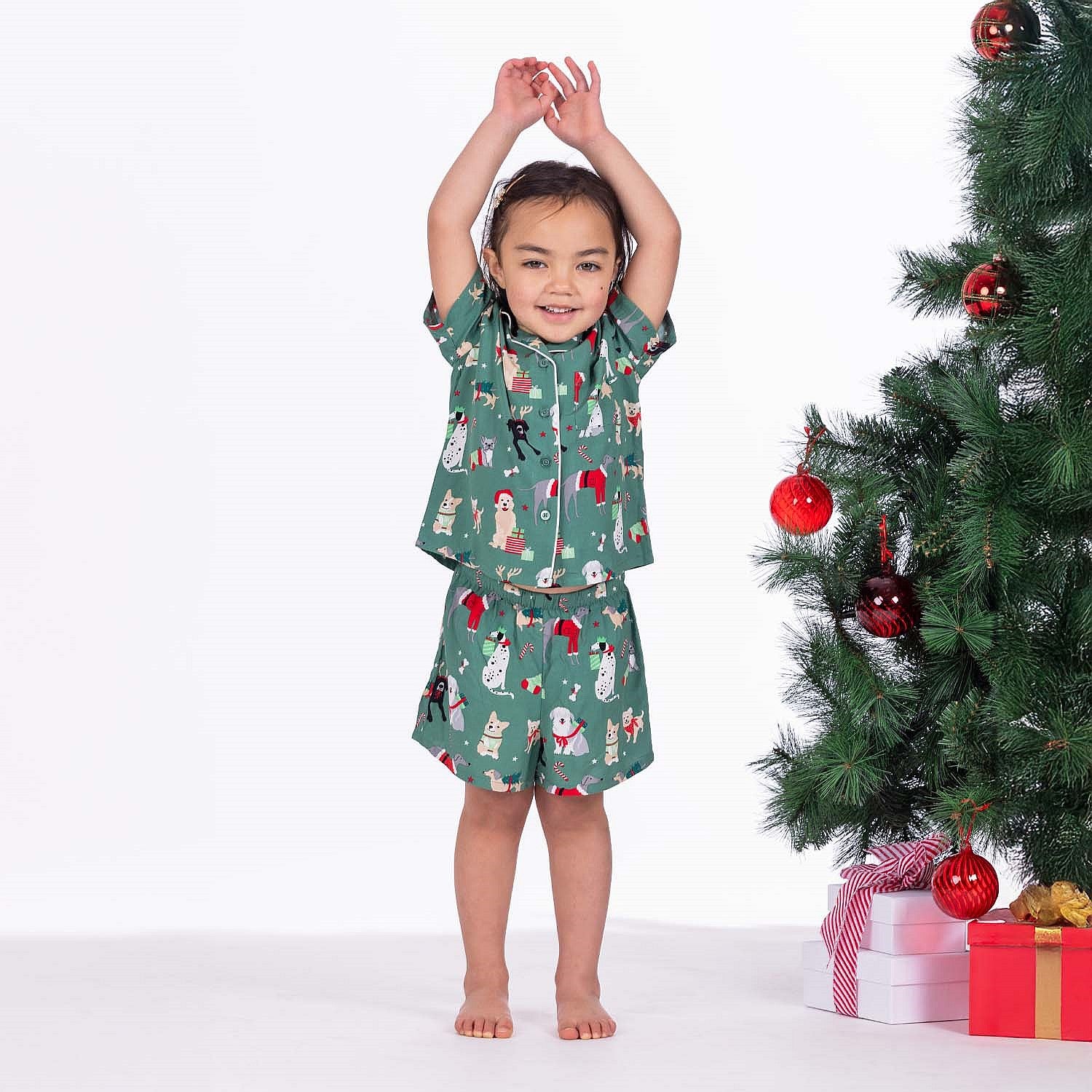 Christmas Wishes Ho Ho Ho Hounds Kids Pj Set