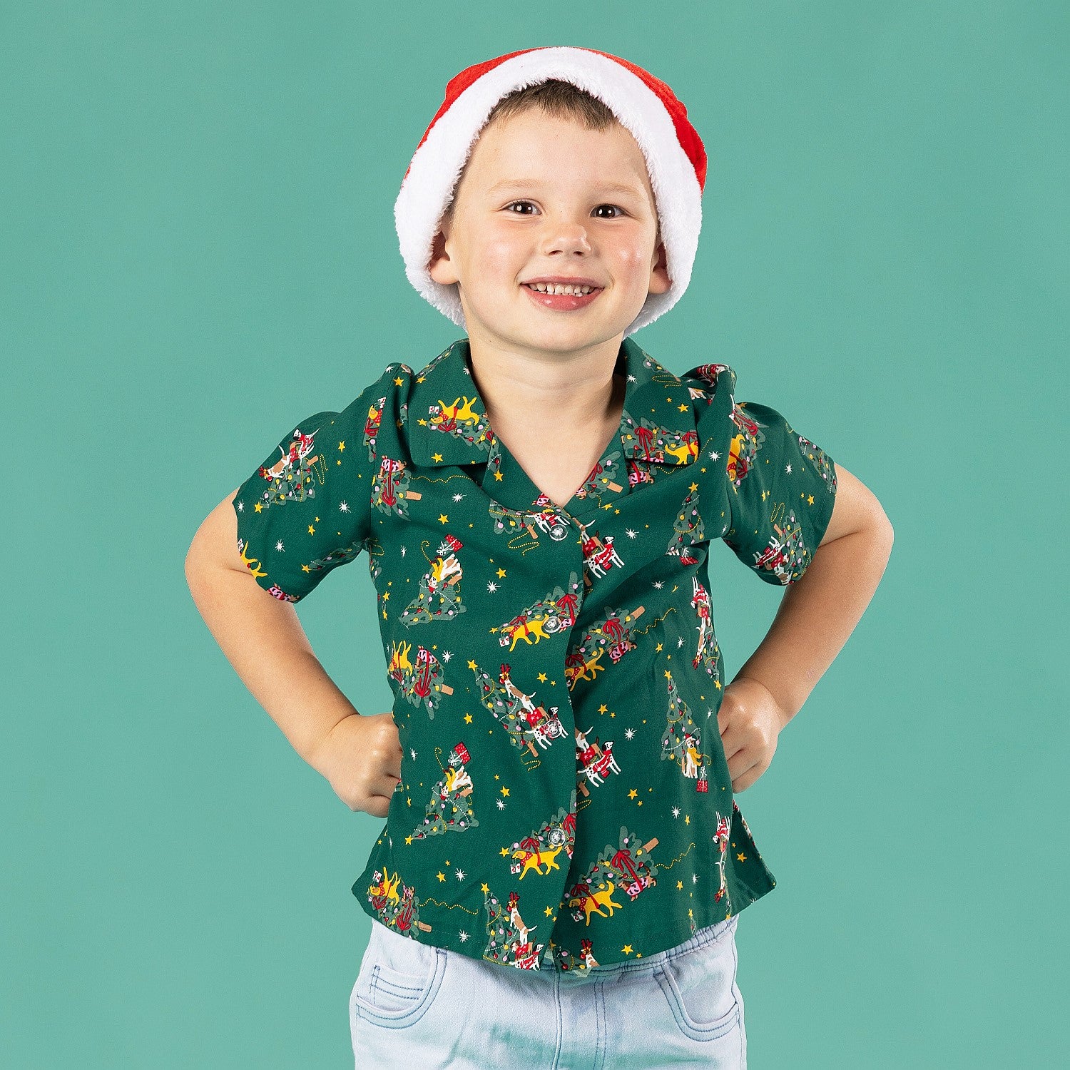 Christmas Wishes Kids Xmas Dog Shirt