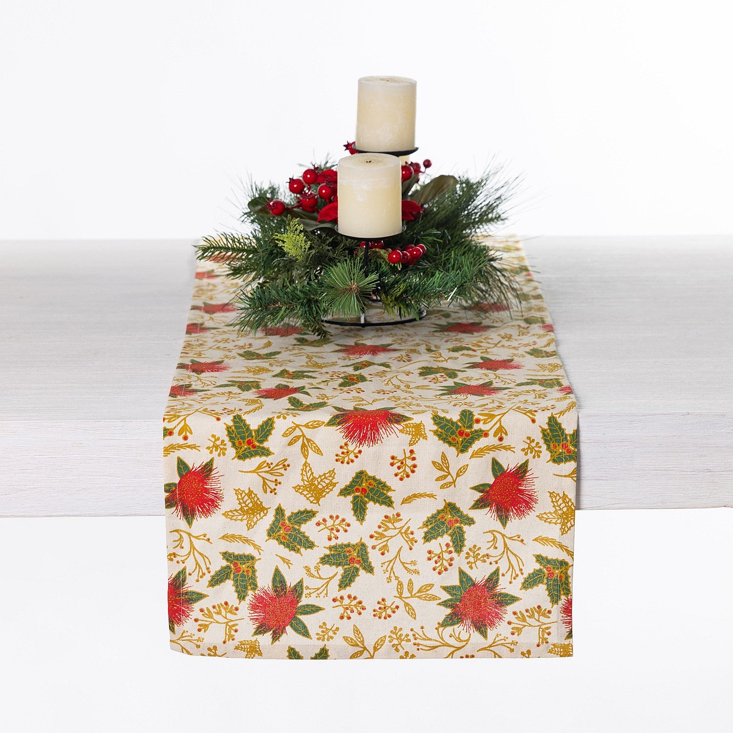 Christmas Wishes Pohutukawa Table Runner