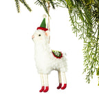 Alpaca with Christmas hat 