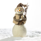 Christams Wishes Felt Snowman With Sticks