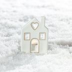 Christmas Wishes Heart House Tealight Candle Holder