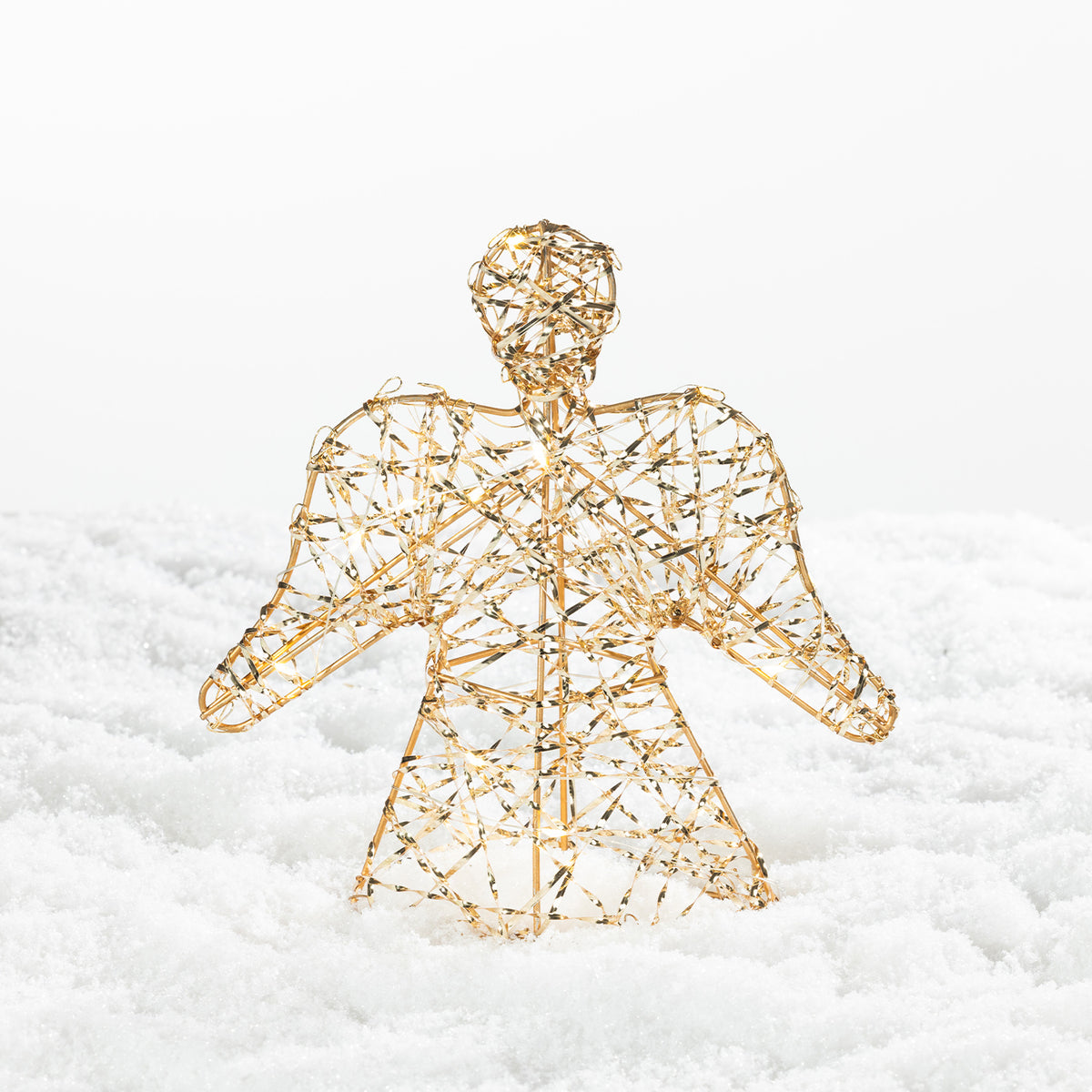 Christmas Wishes Gold Angel LED Décor 20cm