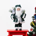 Christmas Wishes Green Santa 40cm