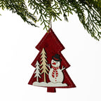 Add a cosy festive touch to your tree with the Christmas Wishes Felt Snowman In Tree Hanging Decoration, featuring a charming seasonal design.