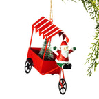 Santa on a red tricycle 