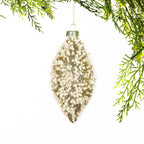 Christmas Wishes Glits & Glam Glass Long Bauble