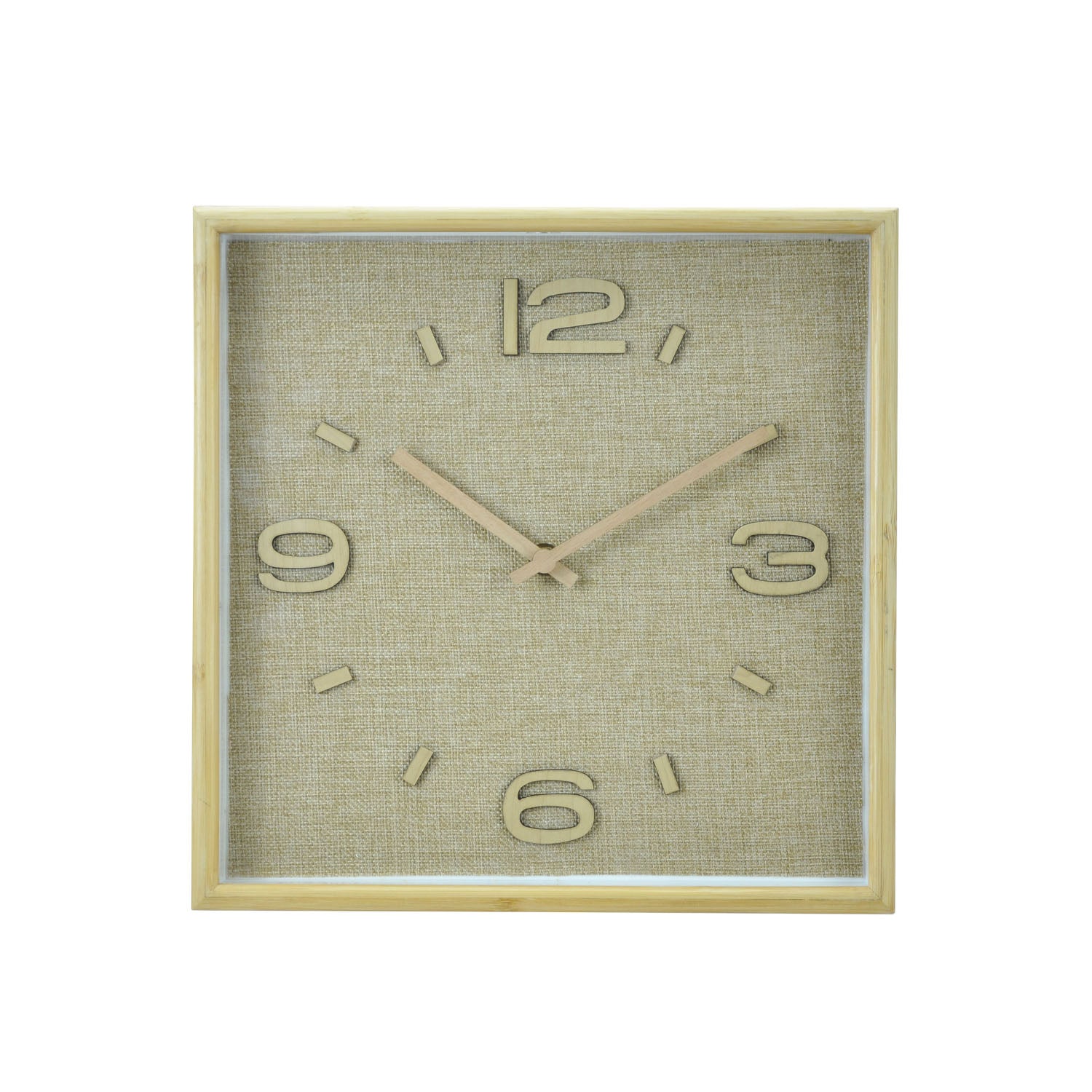 Design Republique Leif Linen Look Square Wall Clock