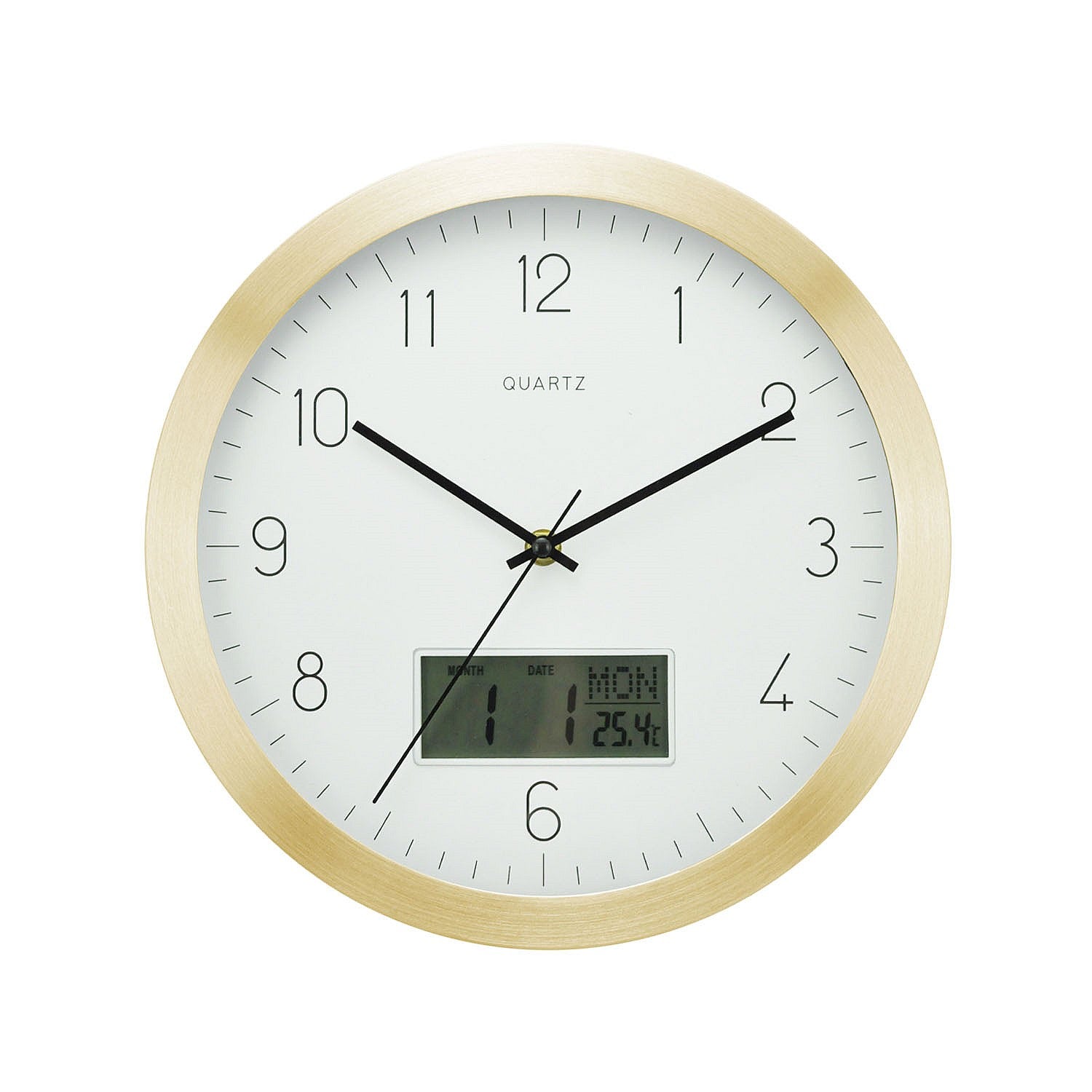 Design Republique Aluminium Clock With LCD Display