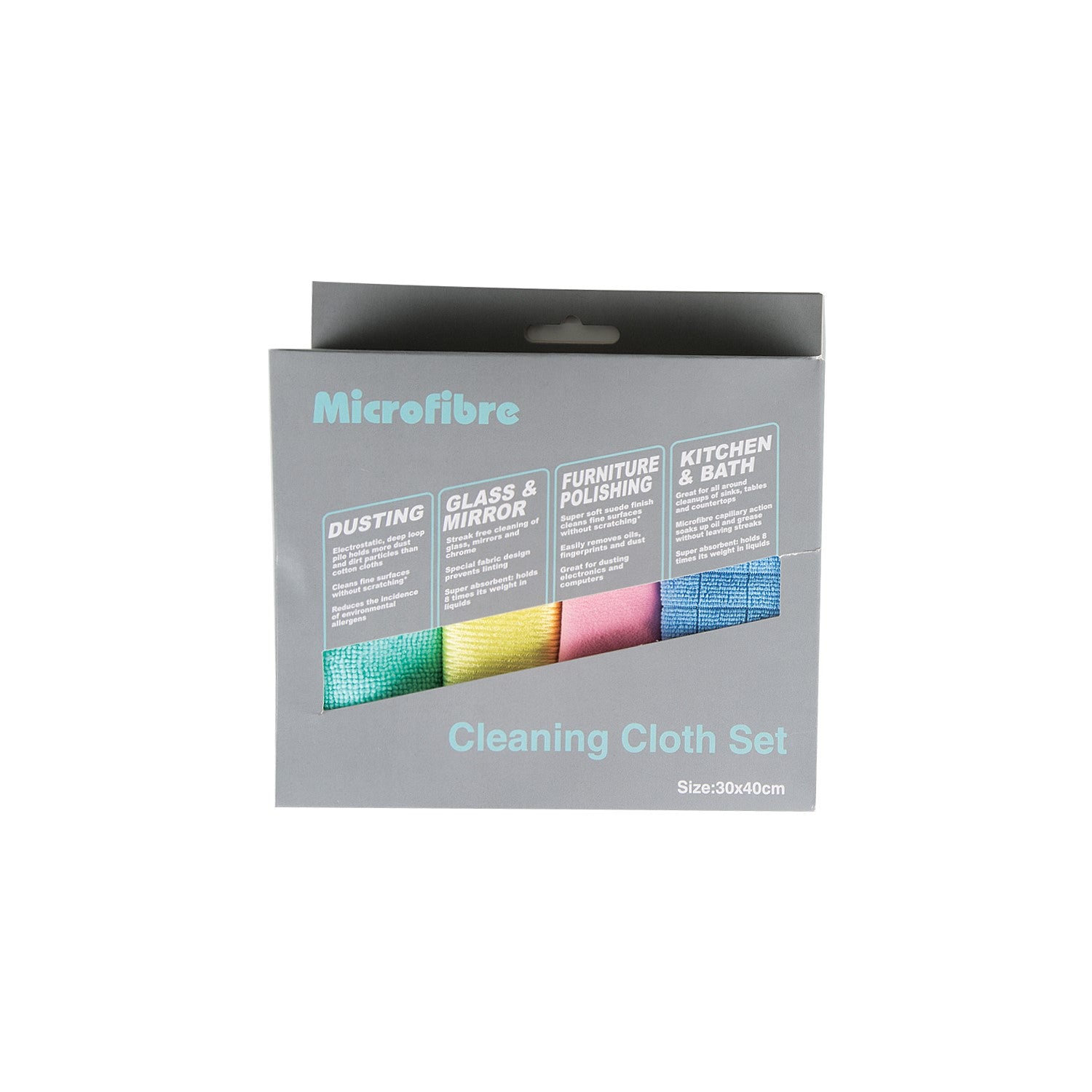 Microfibre 4pk Cleaning Cloth Set