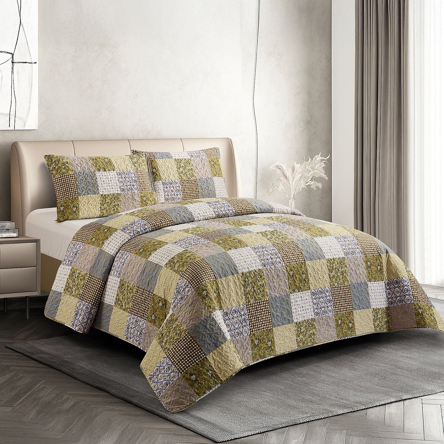 Solace Nicki Patchwork Coverlet Set