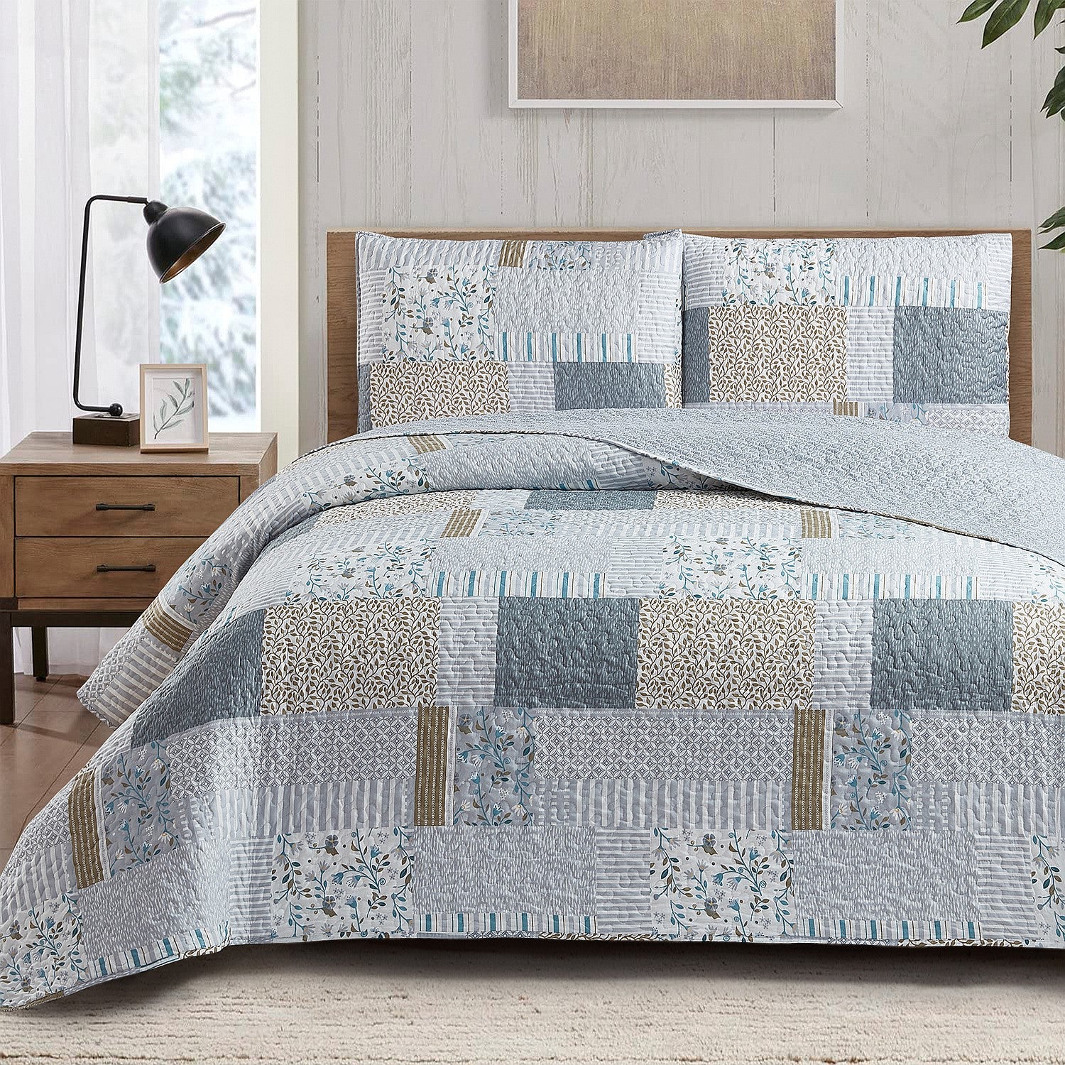 Solace Flo Patchwork Coverlet Set