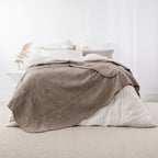 Gracious Living Eva Cotton Mushroom Coverlet Set