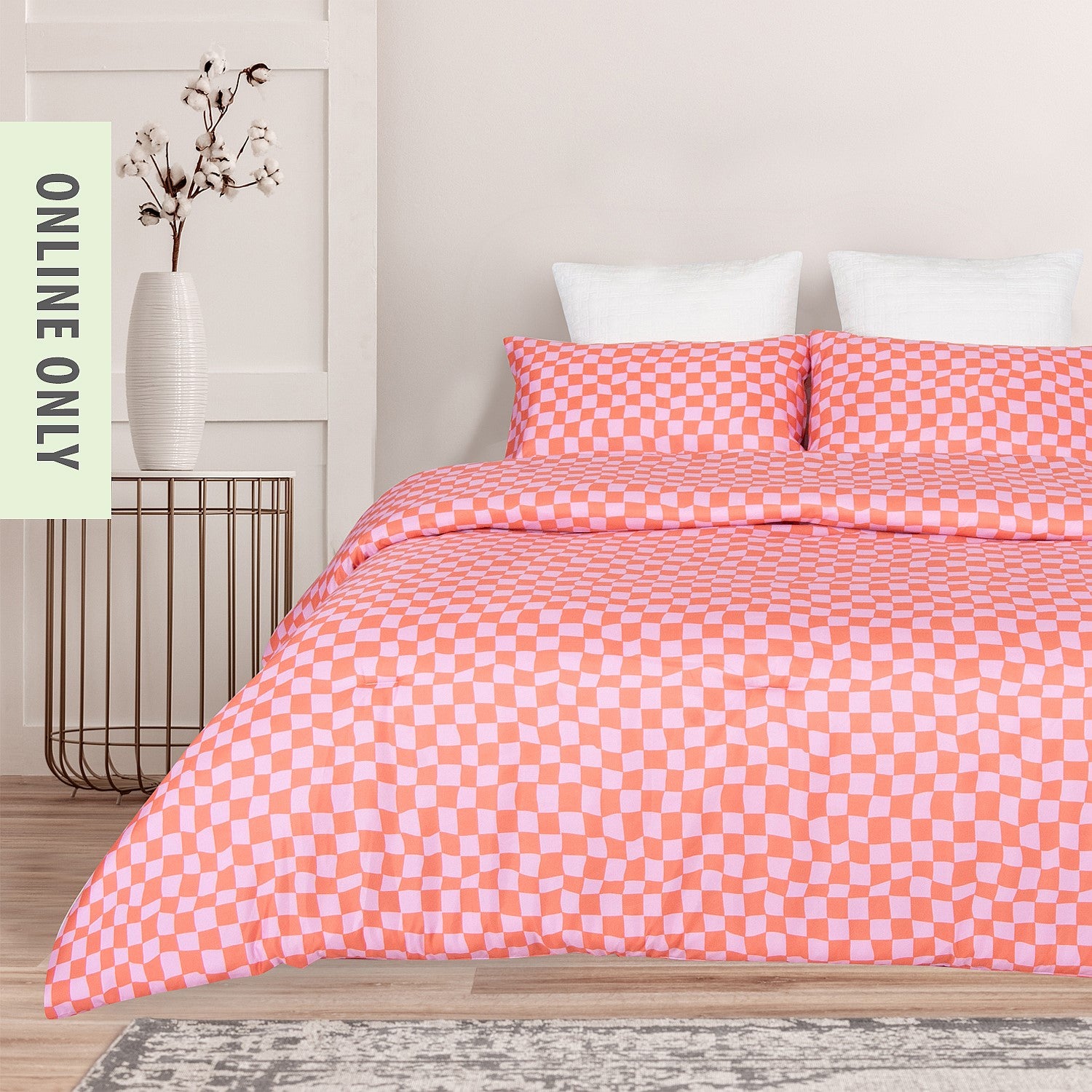 Hometones Wavy Check Comforter 3-Piece Set