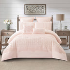 Solace Amelia 7 Piece Comforter Set Nude Blush