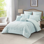 Solace Amelia 7 Piece Comforter Set Ice Blue
